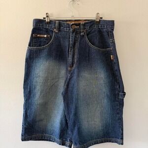 Y2K 2000s Denim Noiz Jeans Jorts shorts Men's 32 Baggy Blue wash